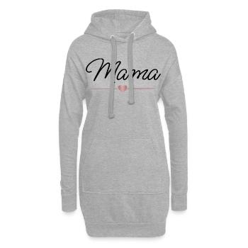 Cadeau de cœur de maman Famille de la fête des mères - Sweat-shirt à capuche long Femme - gris chiné - Devant