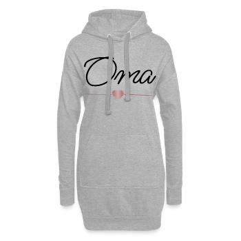 Grand-mère Cadeau de Cœur Meilleure Grand-mère - Sweat-shirt à capuche long Femme - gris chiné - Devant