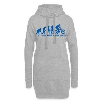 Mountain Bike Evolution Downhill MTB Gift - Hoodie Dress - heather grey - Front
