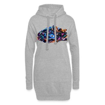 Astronaute d’aventure spatiale Cosmos - Sweat-shirt à capuche long Femme - gris chiné - Devant