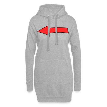 Arc à flèches - Sweat-shirt à capuche long Femme - gris chiné - Devant