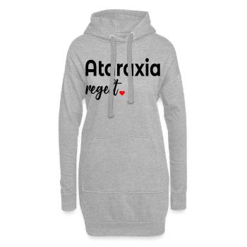 Unerschuetterlichkeit_Ataraxia_Gelassenheit - Sweat-shirt à capuche long Femme - gris chiné - Devant