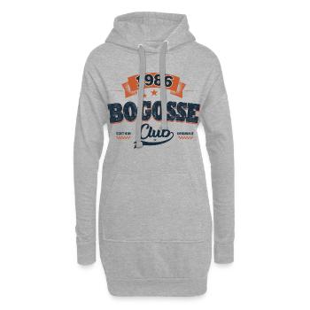 Cadeau 40 Ans Homme 1986 – Bogosse Club - Sweat-shirt à capuche long Femme - gris chiné - Devant
