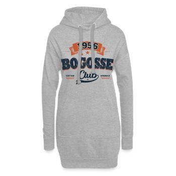 Cadeau 70 Ans Homme 1956 – Bogosse Club - Sweat-shirt à capuche long Femme - gris chiné - Devant