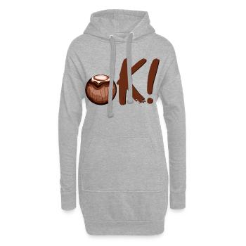 OK Summer Coconut - Hoodie Dress - heather grey - Front