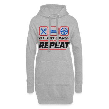 Répétition de la course Sleep Sim pour les fans de sim racing - Sweat-shirt à capuche long Femme - gris chiné - Devant