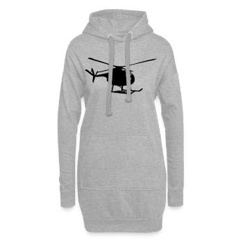 Hubschrauber - Hoodie-Kleid - Grau meliert - Vorne