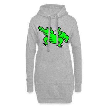Crocodile (a) - Hoodie-Kleid - Grau meliert - Vorne