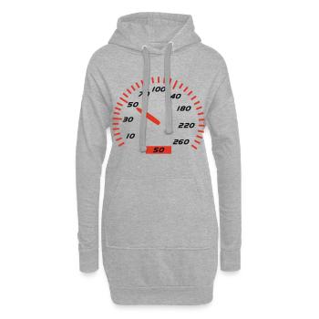 Anniversaire - 50e - Sweat-shirt à capuche long Femme - gris chiné - Devant