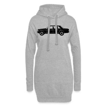 MB W123 Oldtimer Kult seitlich ...(25) - Hoodie-Kleid - Grau meliert - Vorne