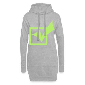 valide check ok cocher 401 - Sweat-shirt à capuche long Femme - gris chiné - Devant