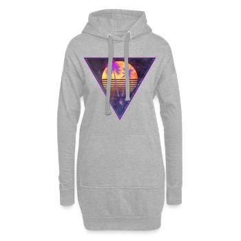 triangle black - Hoodie-Kleid - Grau meliert - Vorne