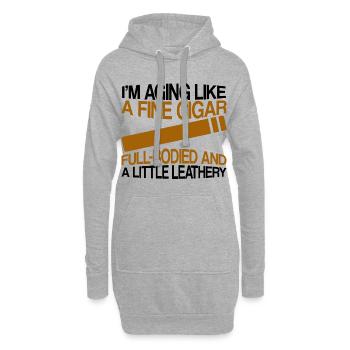 I'm Aging Like A Fine Cigar 4 - Hoodie-Kleid - Grau meliert - Vorne