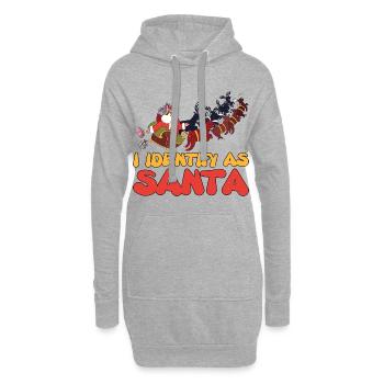 I Identify As Santa 6 - Hoodie Dress - heather grey - Front