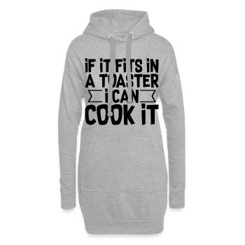 If It Fits In A Toaster, I Can Cook It 2 - Hoodie-Kleid - Grau meliert - Vorne