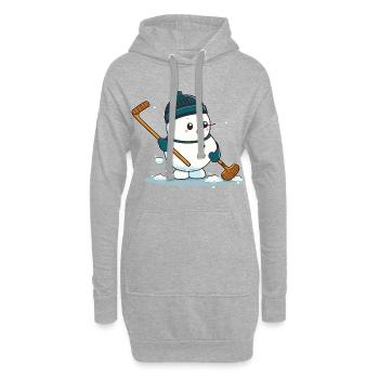 Frosty der Torwart - Hoodie-Kleid - Grau meliert - Vorne