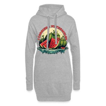 I Carried A Watermelon 18 - Hoodie-Kleid - Grau meliert - Vorne