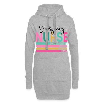 Infirmier - Sweat-shirt à capuche long Femme - gris chiné - Devant