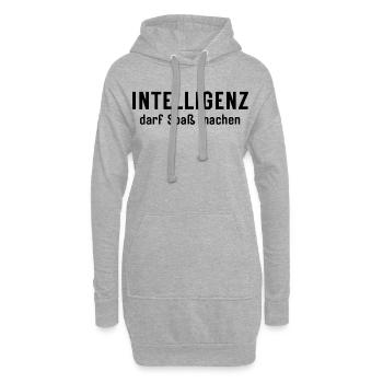 L’intelligence peut être amusante Conception d’affirmations - Sweat-shirt à capuche long Femme - gris chiné - Devant