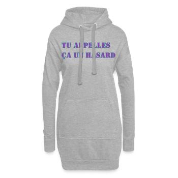 TU APPELLES ÇA UN HASARD - Sweat-shirt à capuche long Femme - gris chiné - Devant