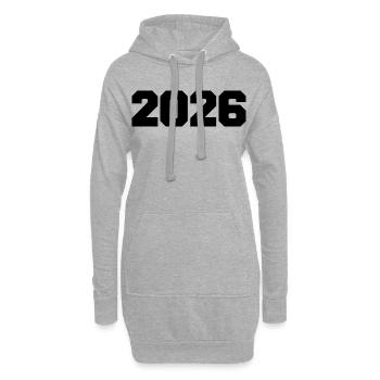 2026 - Hoodie-Kleid - Grau meliert - Vorne