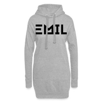 Prénom Emil - Sweat-shirt à capuche long Femme - gris chiné - Devant