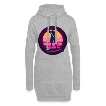 Stand Up Paddling Sup Sun. - Sweat-shirt à capuche long Femme - gris chiné - Devant