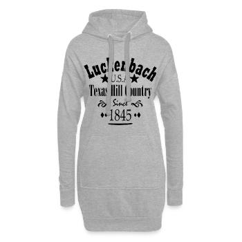 Luckenbach Texas Hill 1845 - Hoodie-Kleid - Grau meliert - Vorne