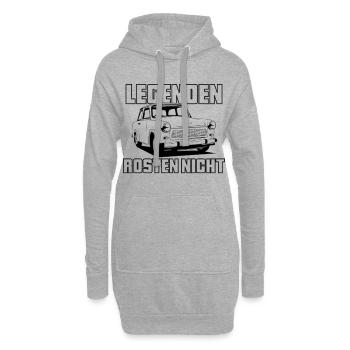 Trabi Trabbi  Pappe DDR Fahrzeug Sprüche - Hoodie-Kleid - Grau meliert - Vorne