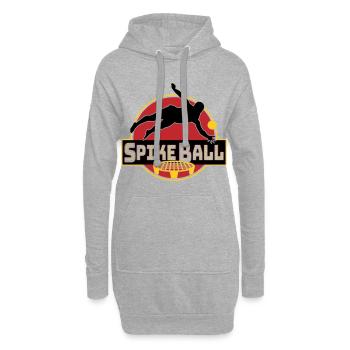 Farbe änderbar-Roundnet Spikeball Spikeballspieler - Hoodie-Kleid - Grau meliert - Vorne