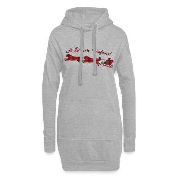 Noël du Bouvier Bernois - Sweat-shirt à capuche long Femme - gris chiné - Devant