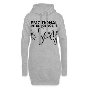Emotional Intelligence Is Sexy - Hoodie Dress - heather grey - Front