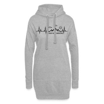Ich kenn da ne Abkürzung - Wandern Berge - Hoodie-Kleid - Grau meliert - Vorne