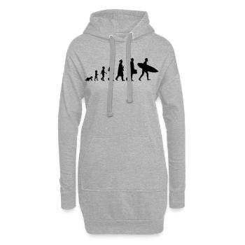 Développement d’un surfeur - Sweat-shirt à capuche long Femme - gris chiné - Devant