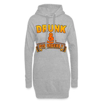 Drunk And Disorderly 4 - Hoodie-Kleid - Grau meliert - Vorne