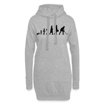 Développement du hockey sur gazon - Sweat-shirt à capuche long Femme - gris chiné - Devant