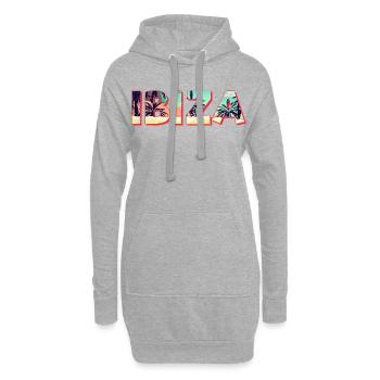 Ibiza Insel Strand Retro Palmen Vintage Souvenir - Hoodie-Kleid - Grau meliert - Vorne