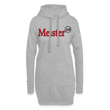 Meister 2026 Meisterschaft - Hoodie-Kleid - Grau meliert - Vorne