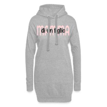Mère d’un enfant - Sweat-shirt à capuche long Femme - gris chiné - Devant