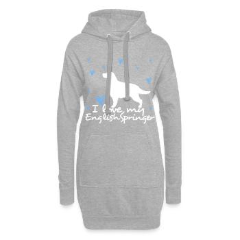 lovemyenglishspringer - Hoodie-Kleid - Grau meliert - Vorne