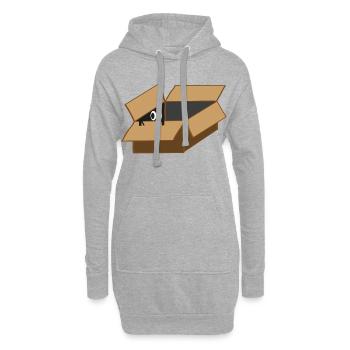 Agent Eye im Karton - Hoodie-Kleid - Grau meliert - Vorne