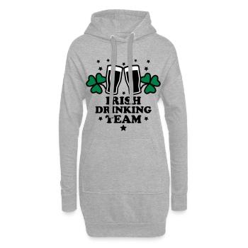 Irish Drinking team member seamróg seamair - Hoodie-Kleid - Grau meliert - Vorne