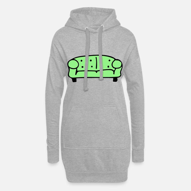 Couch - Hoodie-Kleid - Grau meliert