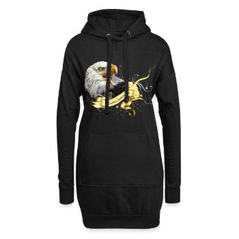 Aigle chauve - Sweat-shirt à capuche long Femme - noir - Devant