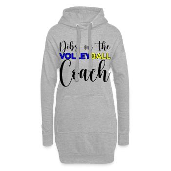 Dibs On The Volleyball Coach 3 - Hoodie-Kleid - Grau meliert - Vorne