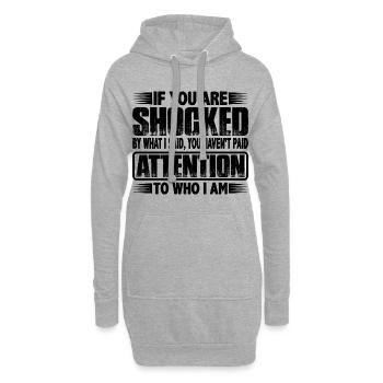 Si vous êtes choqué par ce que j’ai dit 8 - Sweat-shirt à capuche long Femme - gris chiné - Devant