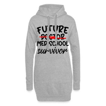 Survivant de l’école de médecine 3 - Sweat-shirt à capuche long Femme - gris chiné - Devant