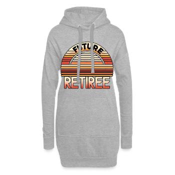 Futur retraité 7 - Sweat-shirt à capuche long Femme - gris chiné - Devant