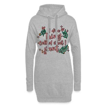 Je fais un truc appelé ce que je veux 4 - Sweat-shirt à capuche long Femme - gris chiné - Devant