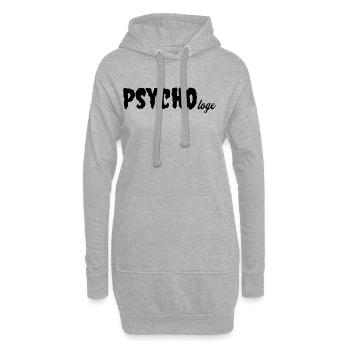 Psycho Loge – Lustiges Psychologen Shirt - Hoodie-Kleid - Grau meliert - Vorne